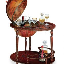 Zofolli Trolley globe with drink cabinet and tray "Giasone" - №4