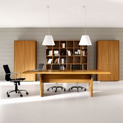 Ideal Form Team Pratiko Steel Walnut Meeting Table - №22