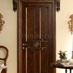 New Design Porte HERMITAGE 6016/QQ/INT. Tulipwood antique dark silver walnut fin. with "Fleur-de-lis" carving Classic Wood Interior Doors - №40