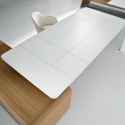 Ideal Form Team Sestante White Leather Desk - №12