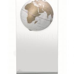 Zofolli "Aria" floorstanding globe on plexiglass frame - White/Gold - №96