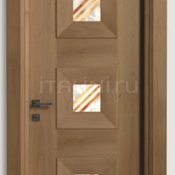 New Design Porte MONDRIAN 916/QQ/05 Natural Italian walnut alabaster inserts 05 Modern Interior Doors - №217