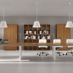 Ideal Form Team Pratiko Steel Walnut Meeting Table - №18