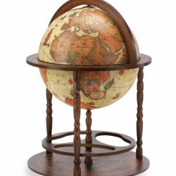 Zofolli Vintage bar globe with wide lower shelf "Calipso" - Safari - №49