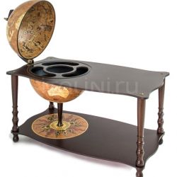 Zofolli "Botticelli" coffee table with globe drinks cabinet - Rust - №27