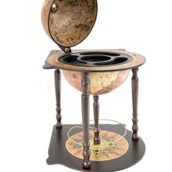 Zofolli "Caravaggio" corner globe with drinks cabinet - Rust - №28