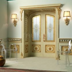 New Design Porte RE SOLE 3014/TQR/INT. INF./V  with TQR Re Sole New lowered arch doorway and panelling on the wall and frame with quilted Classic Wood Interior Doors - №27