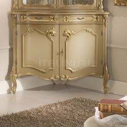 Domus Mobili CREDENZA ANGOLO 2P LISCE TORTORA PROFILI FOGLIA ORO - №20