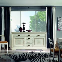 Domus Mobili CREDENZA 2P 6C BIANCO PATINATO - №15