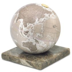 Zofolli "Stone" desk globe on marble base - Warm Grey - №89