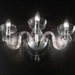 Simone Cenedese CALLA WALL LAMP clear glass / polished chrome metals - №2