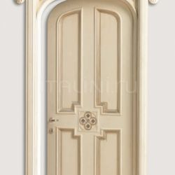 New Design Porte HERMITAGE 6016/TQR/SWA  Polished aged silver with Four-leaf clover carving with Swarovski inserts Classic Wood Interior Doors - №41