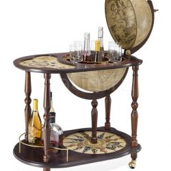 Zofolli "Venere" trolley bar globe with serving tray - №17