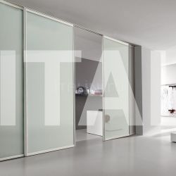 Bertolotto Porta plana incasso free minimal vetro bianco - №202