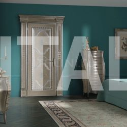 New Design Porte PONTE VECCHIO 6018/QQ Casing with cyma “Ponte Vecchio” engraved on silver leaf  Classic Wood Interior Doors - №57