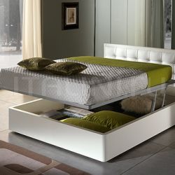 Saber LUNA  line, white ash-wood _ DAMA bed with storage container - №33