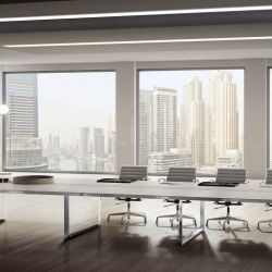 Ideal Form Team 45/90 White Leather Meeting Table - №1