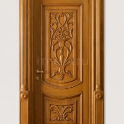 New Design Porte LUIGI 4014/QQ/INT.  with type “F” pillar coated light oak, with carved front panels Classic Wood Interior Doors - №35