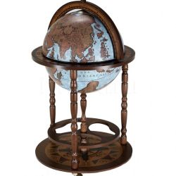 Zofolli Beech tree bar globe with storage space inside "Giunone" - Blue Ocean - №36