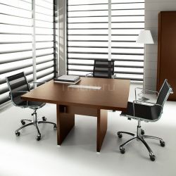 Ideal Form Team Pratiko Steel Walnut Meeting Table - №23