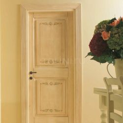 New Design Porte DUCALE 1112/Q Craquelure finish with Leaves decoration Classic Wood Interior Doors - №104