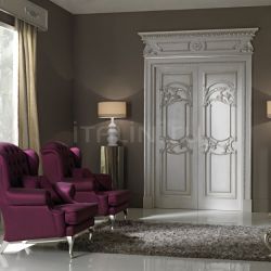 New Design Porte QUIRINALE 1023/QQ  brushed gray ash topcoat with silver Classic Wood Interior Doors - №71