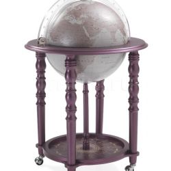 Zofolli "Elegance" bar globe on casters - Purple/Warm Grey - №106