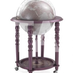 Zofolli "Elegance" bar globe on casters - Purple/Warm Grey - №106